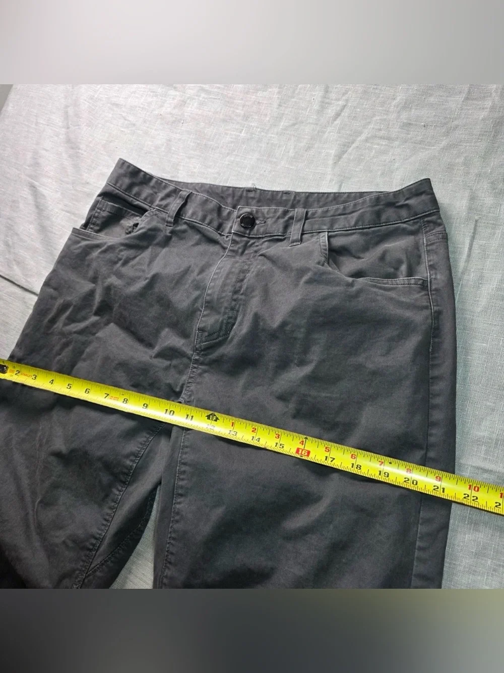 Mountain Hardwear Mens Pants 33x34 Black Canvas Outdoor Hiking Workwear Straight